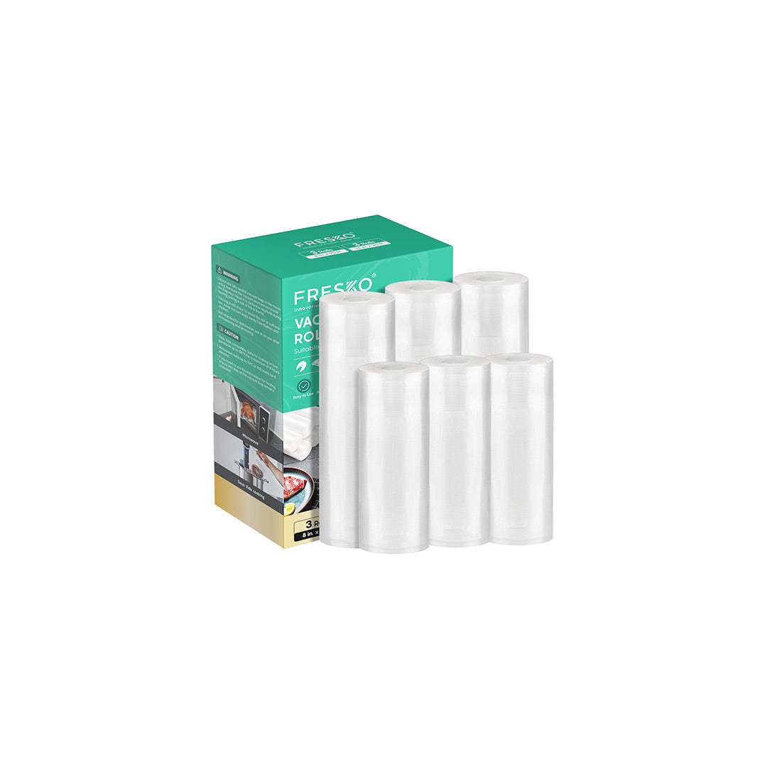FRESKO 6 Packs Rolls Bag ( 8" x 20' & 12" x 20')