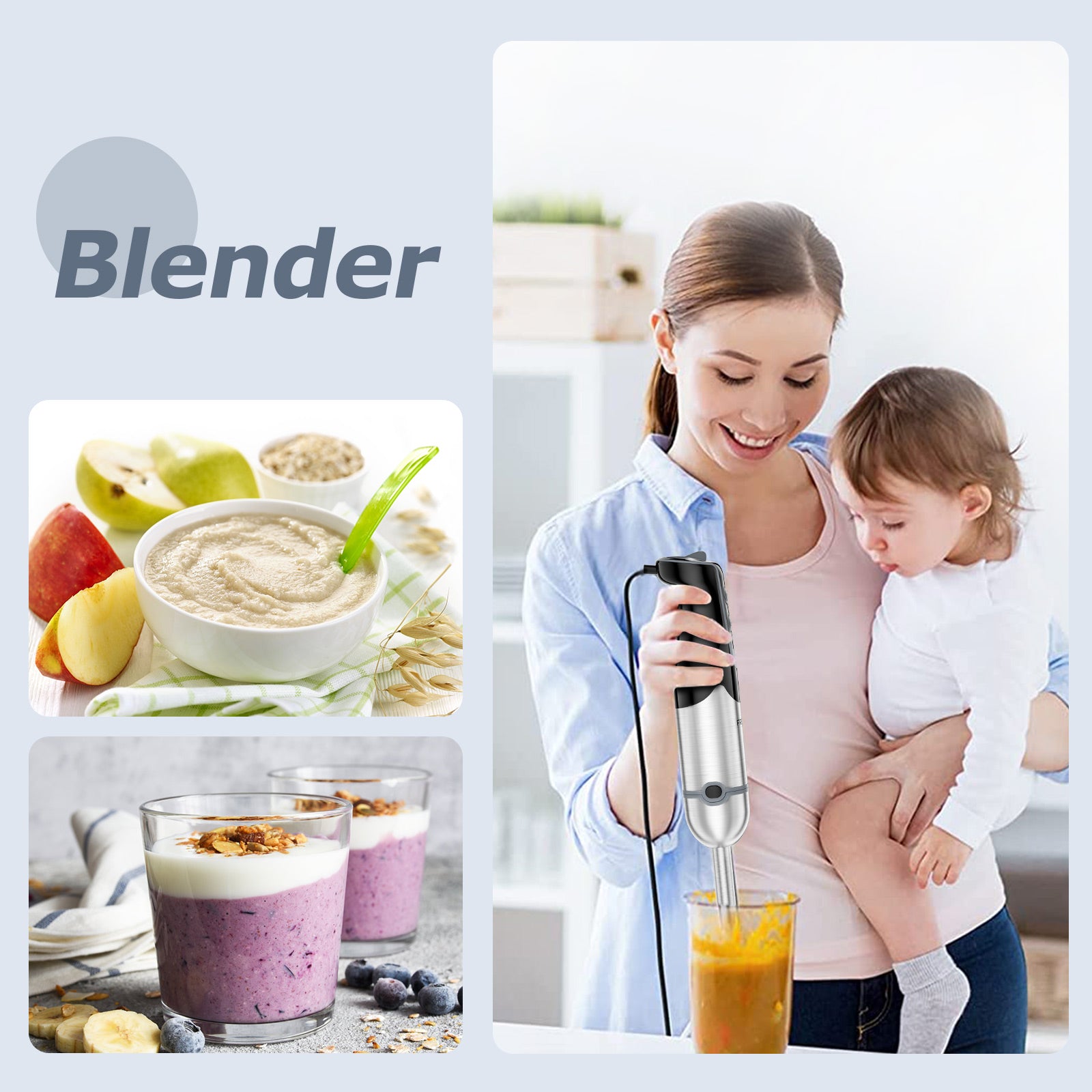 Mélangeur plongeant 4 en 1 FRESKO