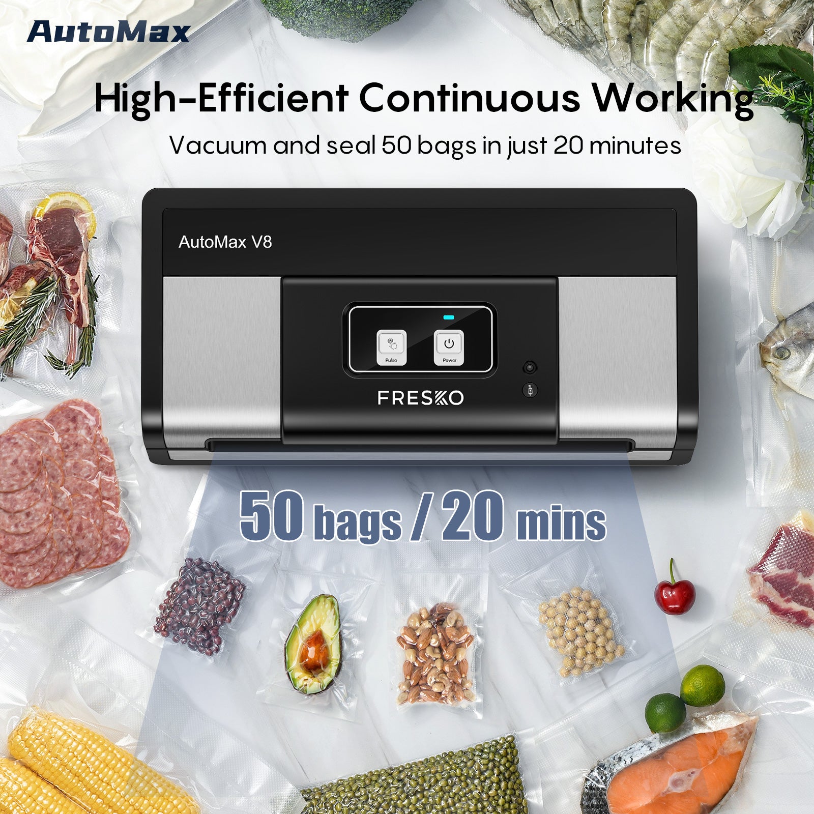 FRESKO AutoMax V8 Heavy Duty Vacuum Sealer