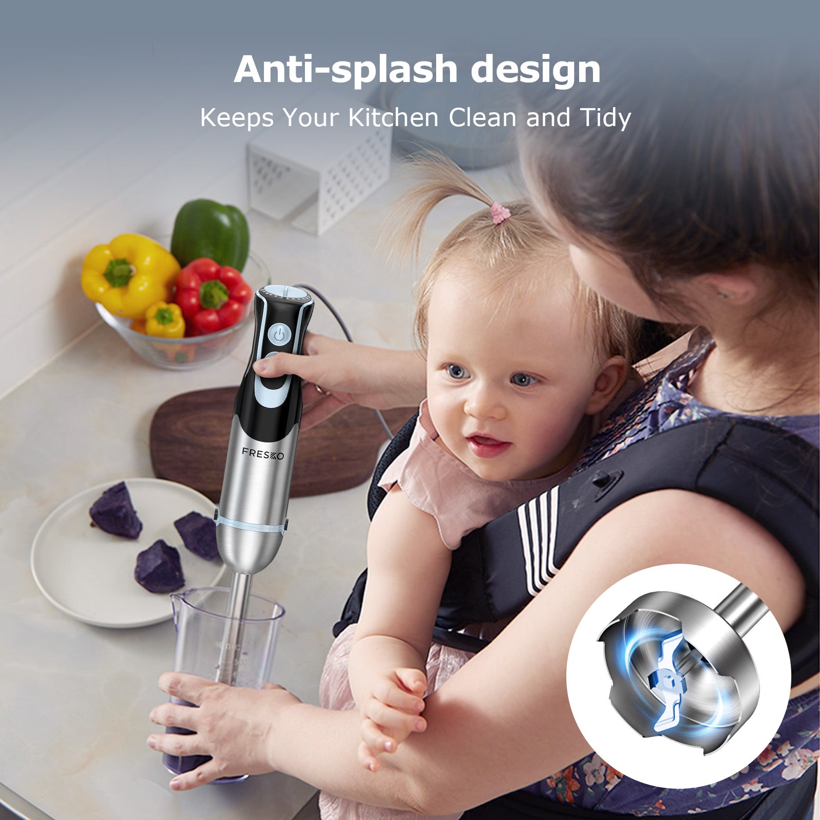 Mélangeur plongeant 4 en 1 FRESKO