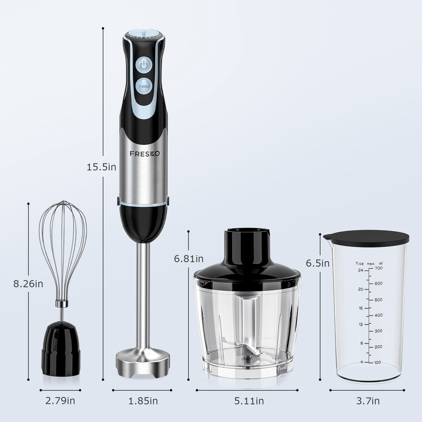 FRESKO 4-in-1 Immersion Hand Blender