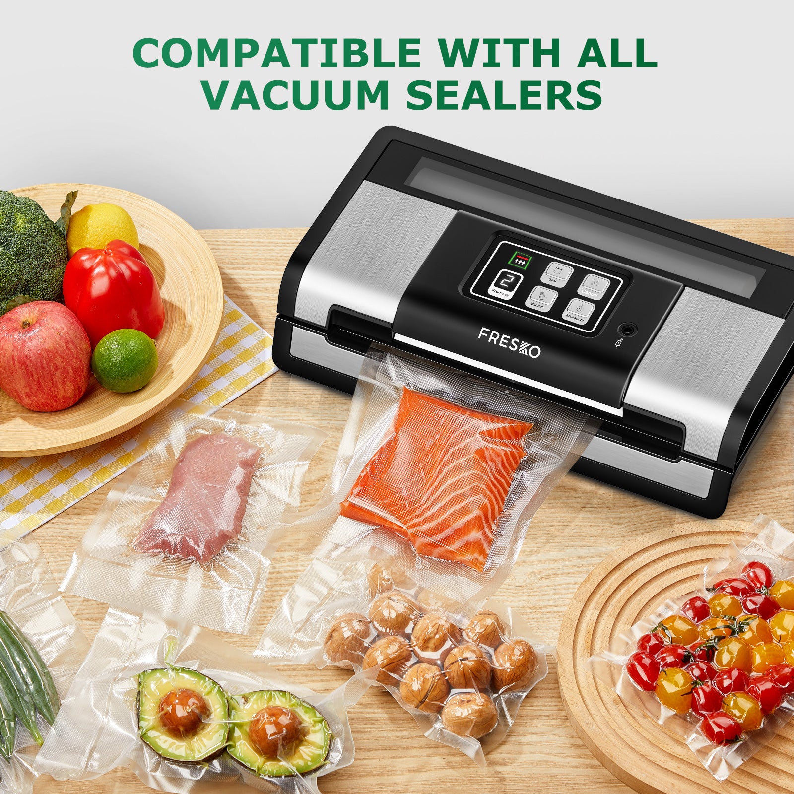 FRESKO Precut Vacuum Sealer Bags
