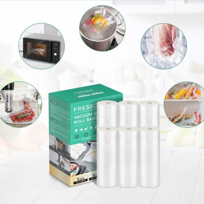 FRESKO 6 Packs Rolls Bag ( 8" x 20' & 12" x 20')
