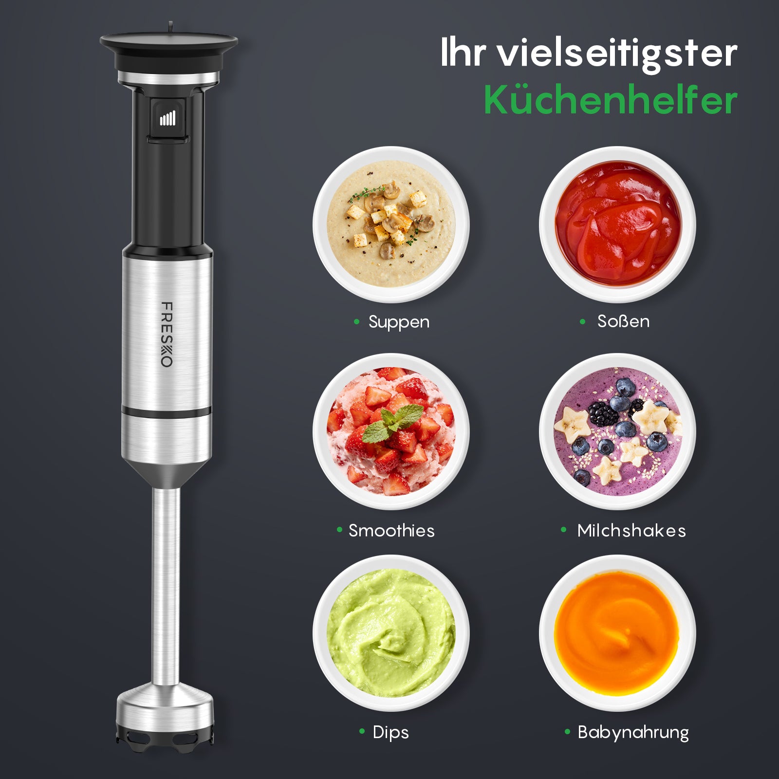 FRESKO Immersion Handheld Blender H7-DE