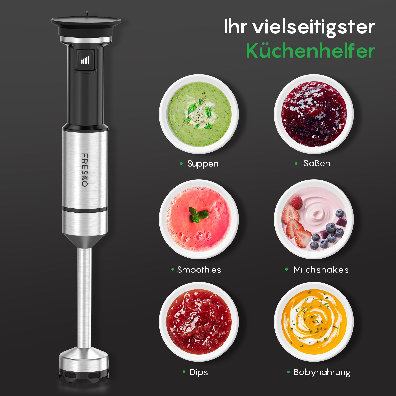 FRESKO Immersion Handheld Blender with Beaker H7-P -DE