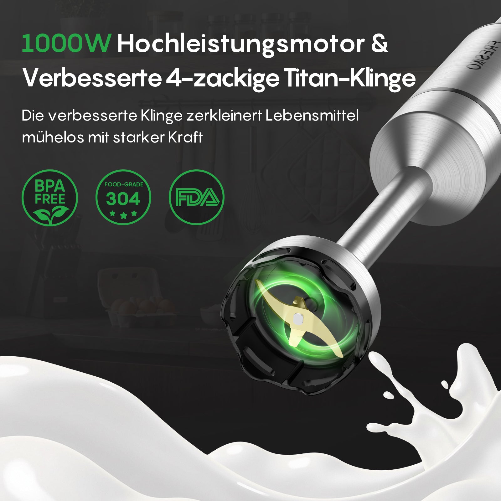 FRESKO Immersion Handheld Blender with Beaker H7-P -DE