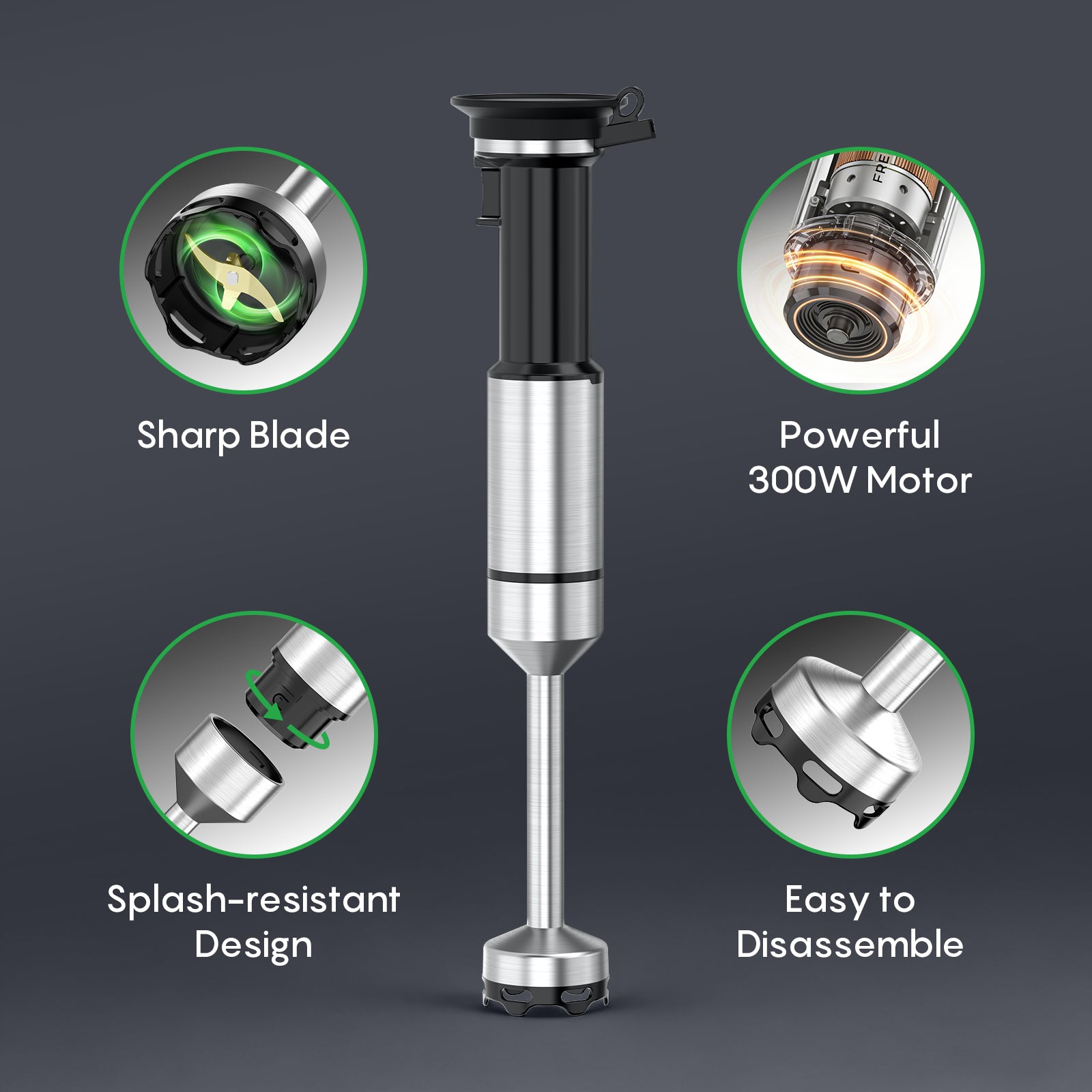 FRESKO Immersion Handheld Blender with Beaker H7-P