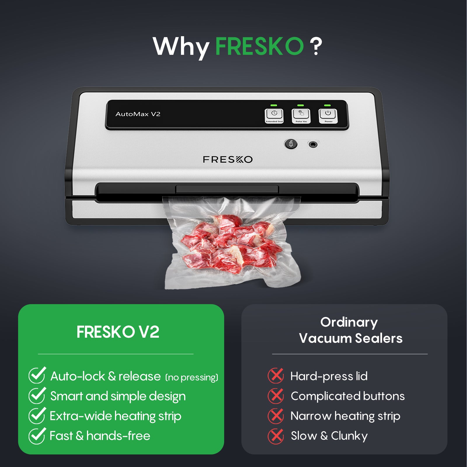 FRESKO AutoMax V2 Compact Vacuum Sealer