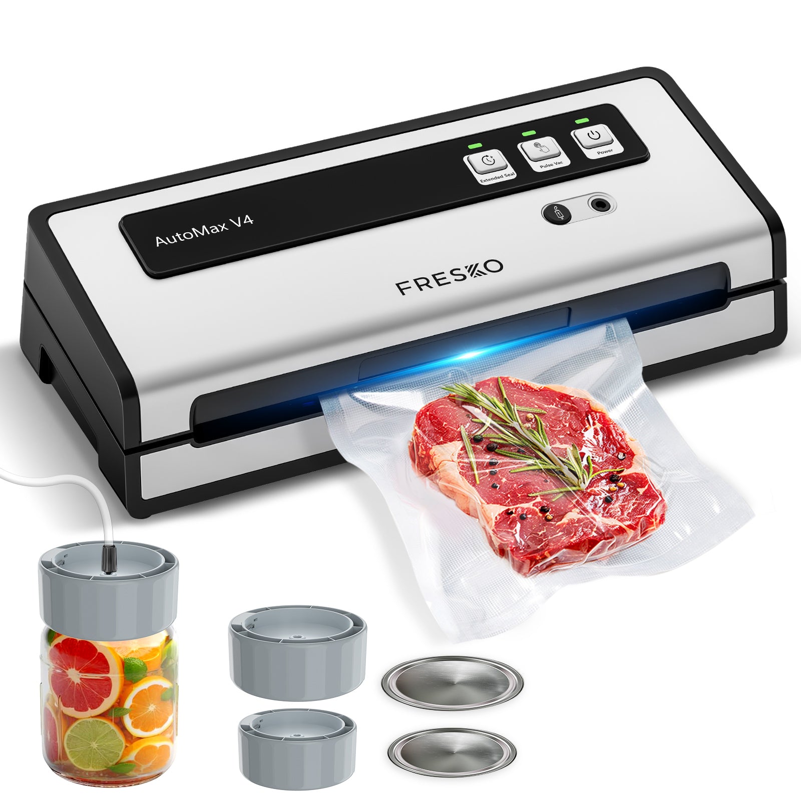FRESKO AutoMax V4 with Mason Jar Lid Vacuum Sealer