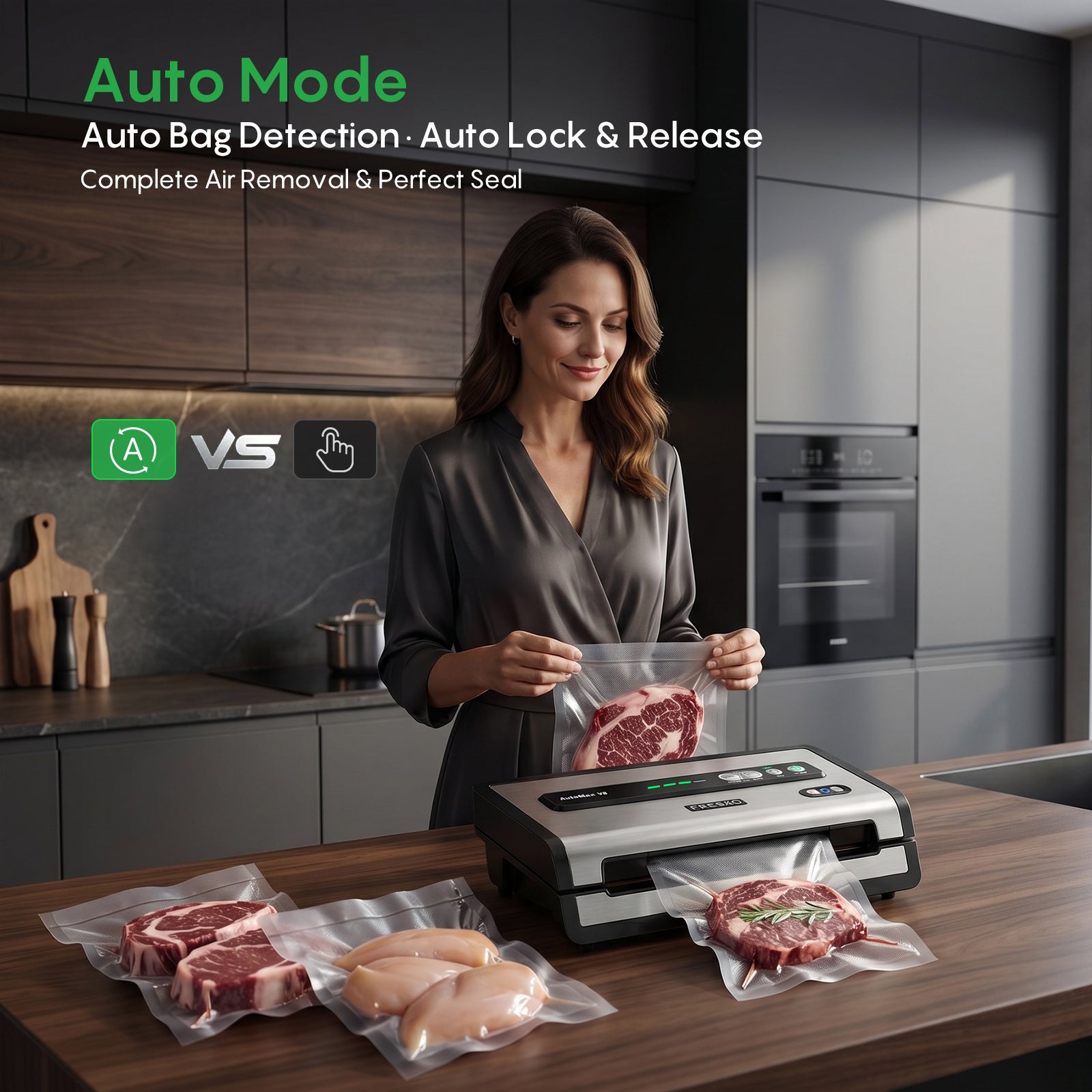 FRESKO New V8 AutoMax Fully Automatic Vacuum Sealer - DE