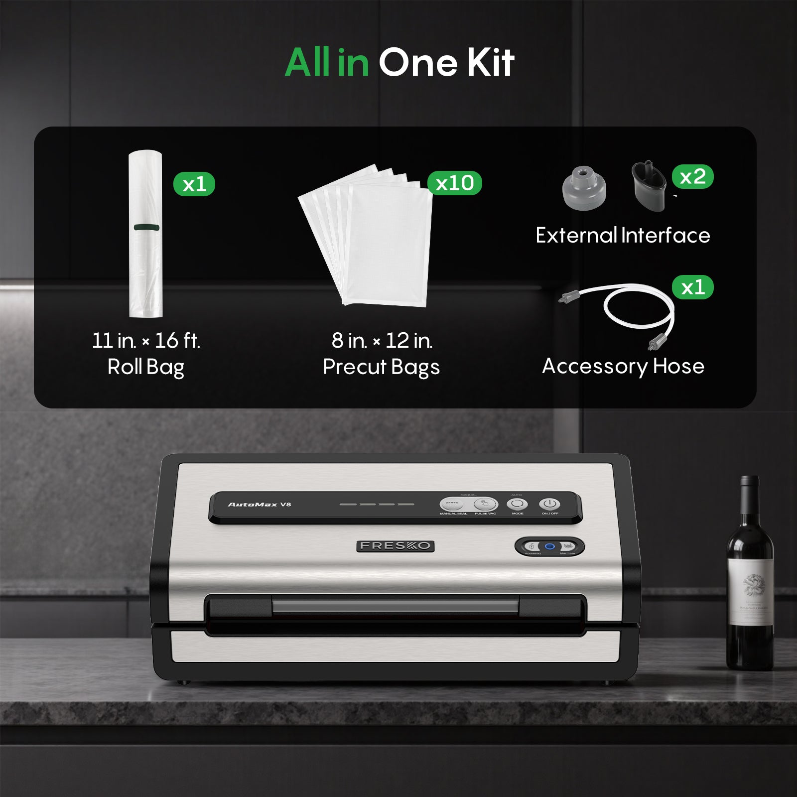 FRESKO V8-New AutoMax Fully Automatic Vacuum Sealer