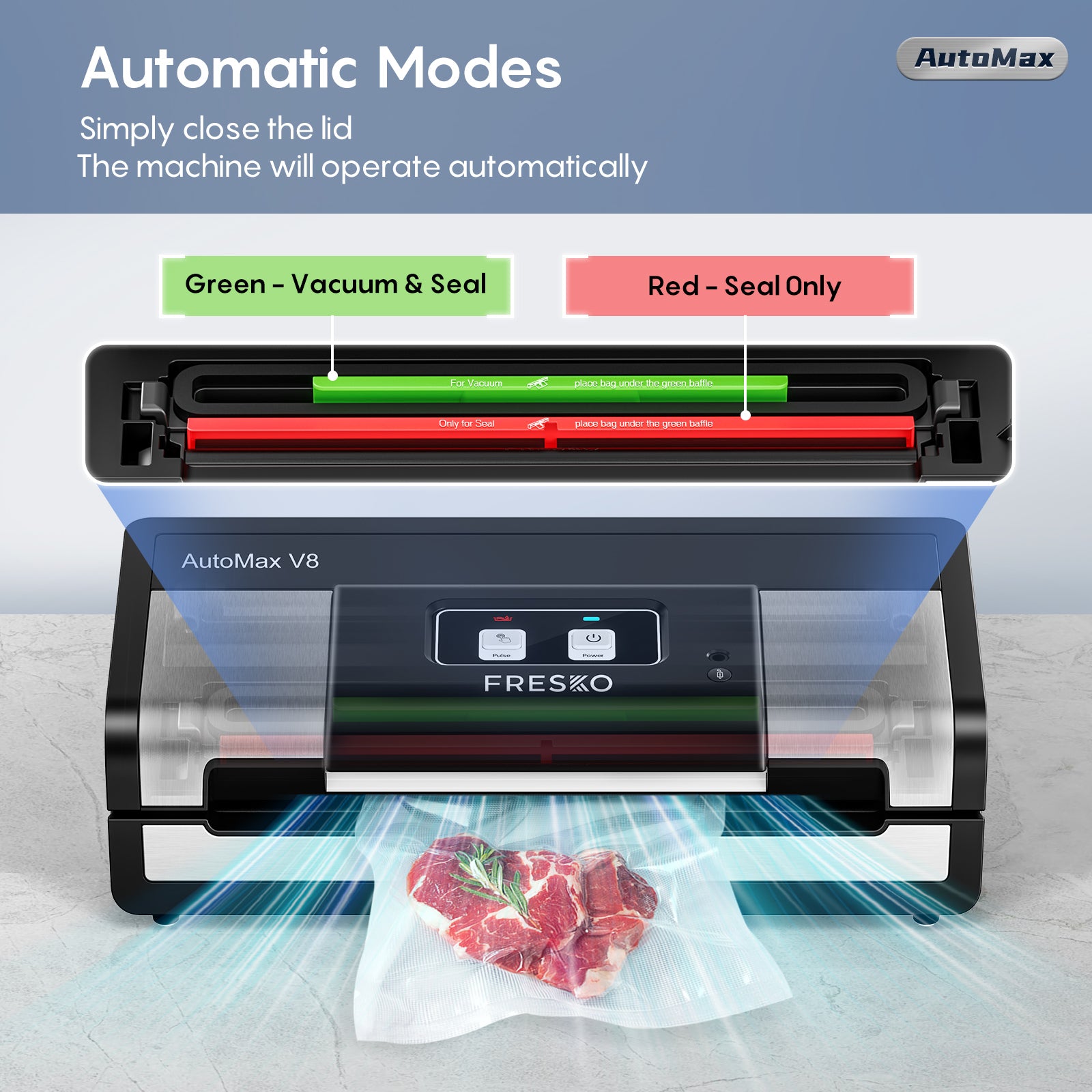 FRESKO AutoMax V8 Upgrade Heavy Duty Vacuum Sealer
