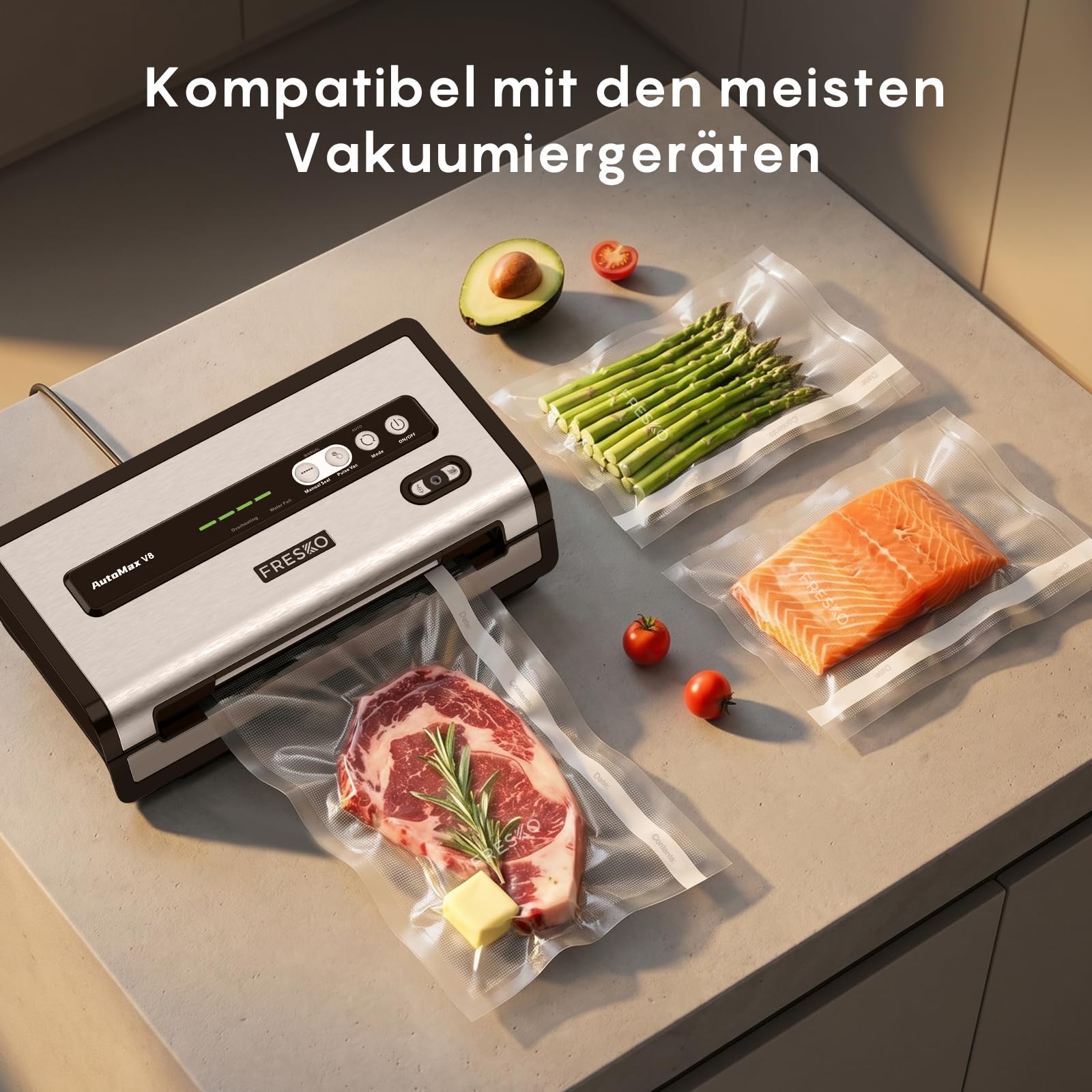 FRESKO Vacuum Sealer Rolls Bags for Food Storage -DE