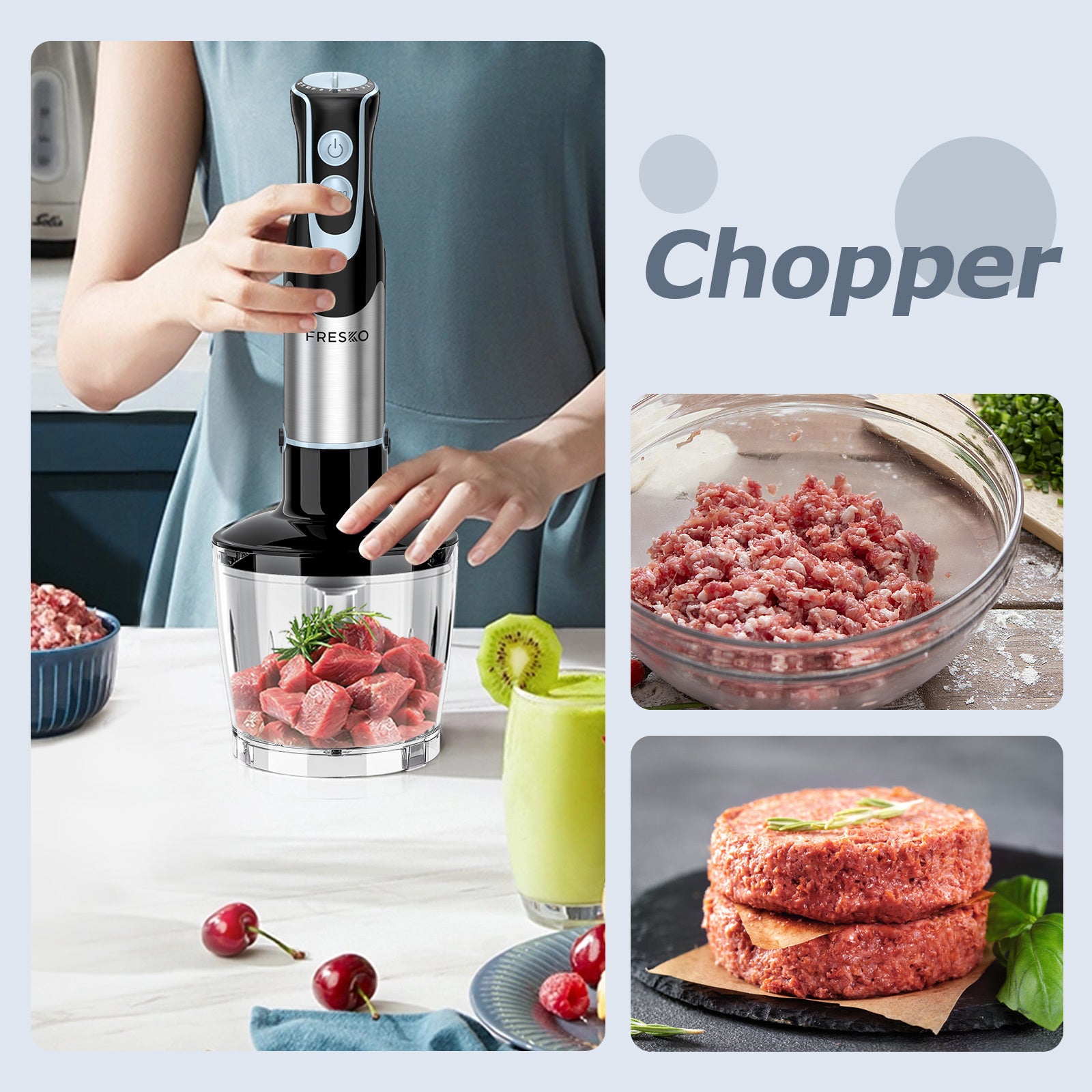 Mélangeur plongeant 4 en 1 FRESKO