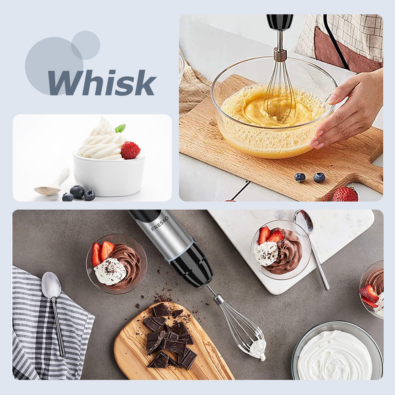 Mélangeur plongeant 4 en 1 FRESKO