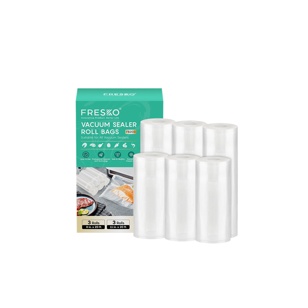 FRESKO 6 Packs Rolls Bag ( 8" x 20' & 12" x 20')