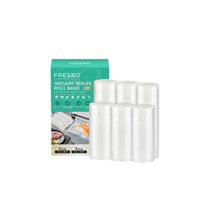 FRESKO 6 Packs Rolls Bag ( 8" x 20' & 12" x 20')