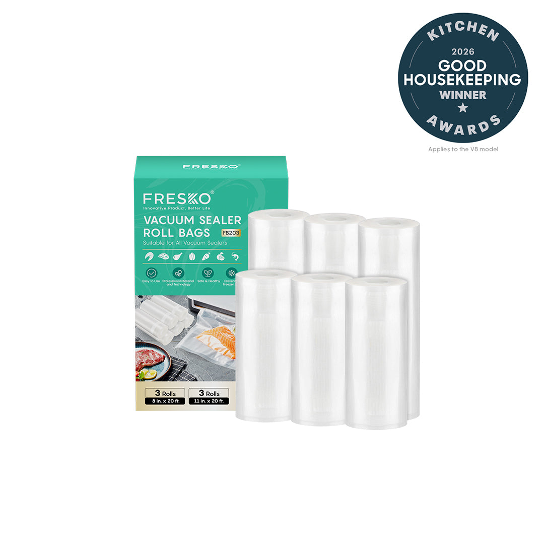 FRESKO 6 Packs Rolls Bag ( 8" x 20' & 11" x 20')