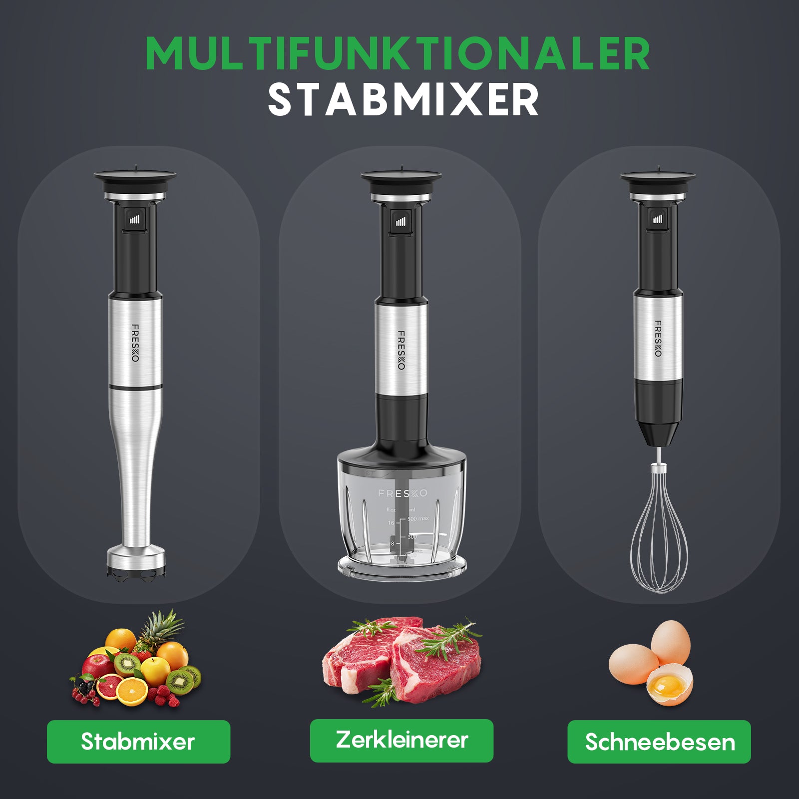 FRESKO 4-in-1 Immersion Hand Blender H9-DE