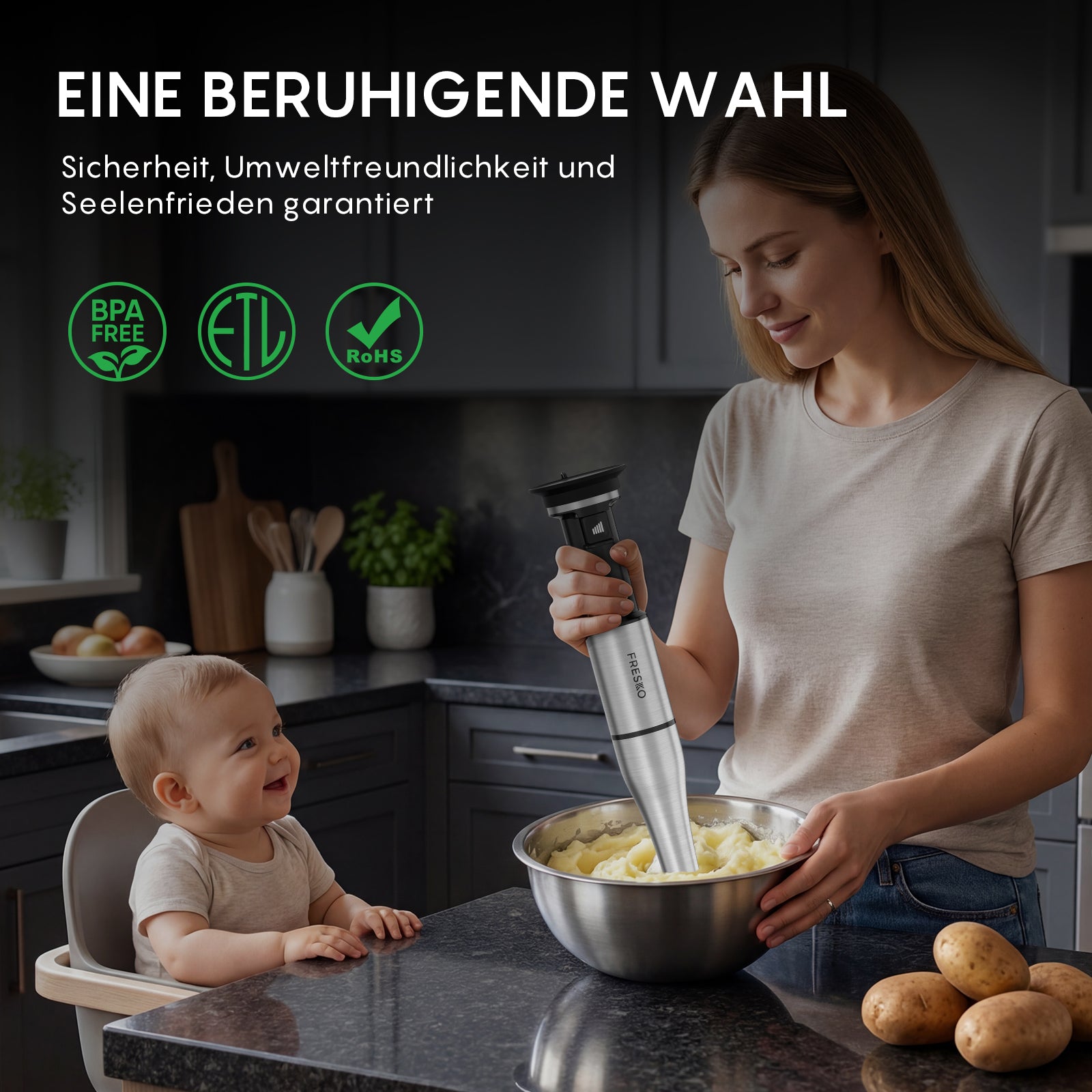 FRESKO 4-in-1 Immersion Hand Blender H9-DE