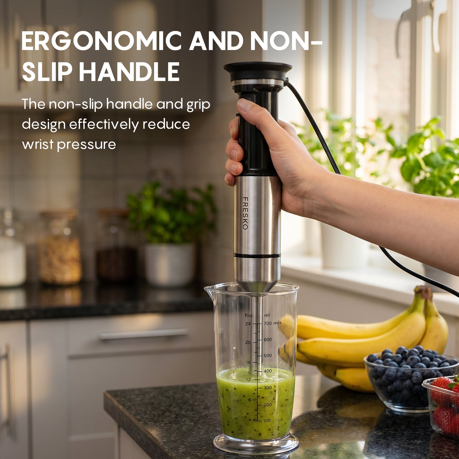 FRESKO Immersion Handheld Blender with Beaker H7-P