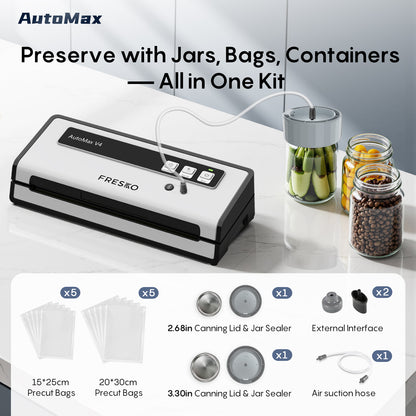 FRESKO AutoMax V4 with Mason Jar Lid Vacuum Sealer