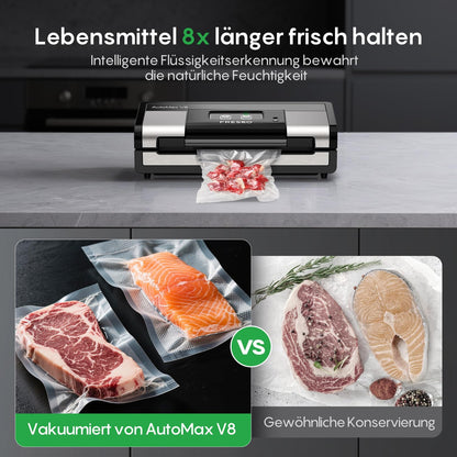 FRESKO AutoMax V8 Scelleuse sous vide automatique ultra-résistante pour la conservation des aliments