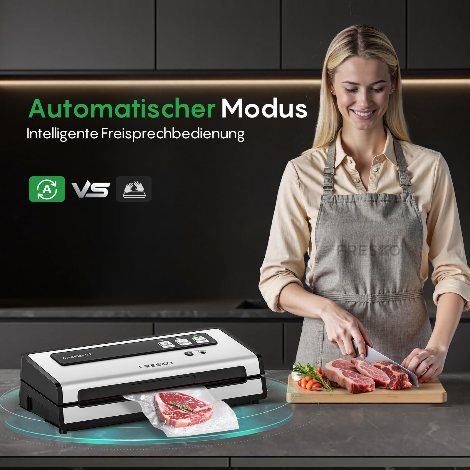 FRESKO AutoMax V2 Compact Vacuum Sealer for Food Storage - DE