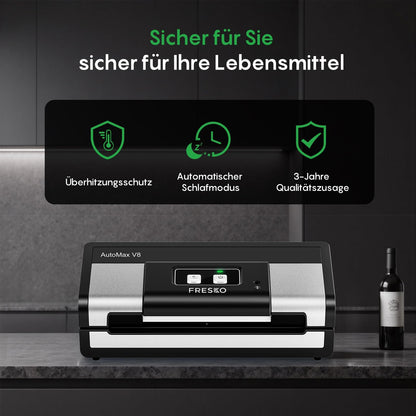 FRESKO AutoMax V8 Scelleuse sous vide automatique ultra-résistante pour la conservation des aliments