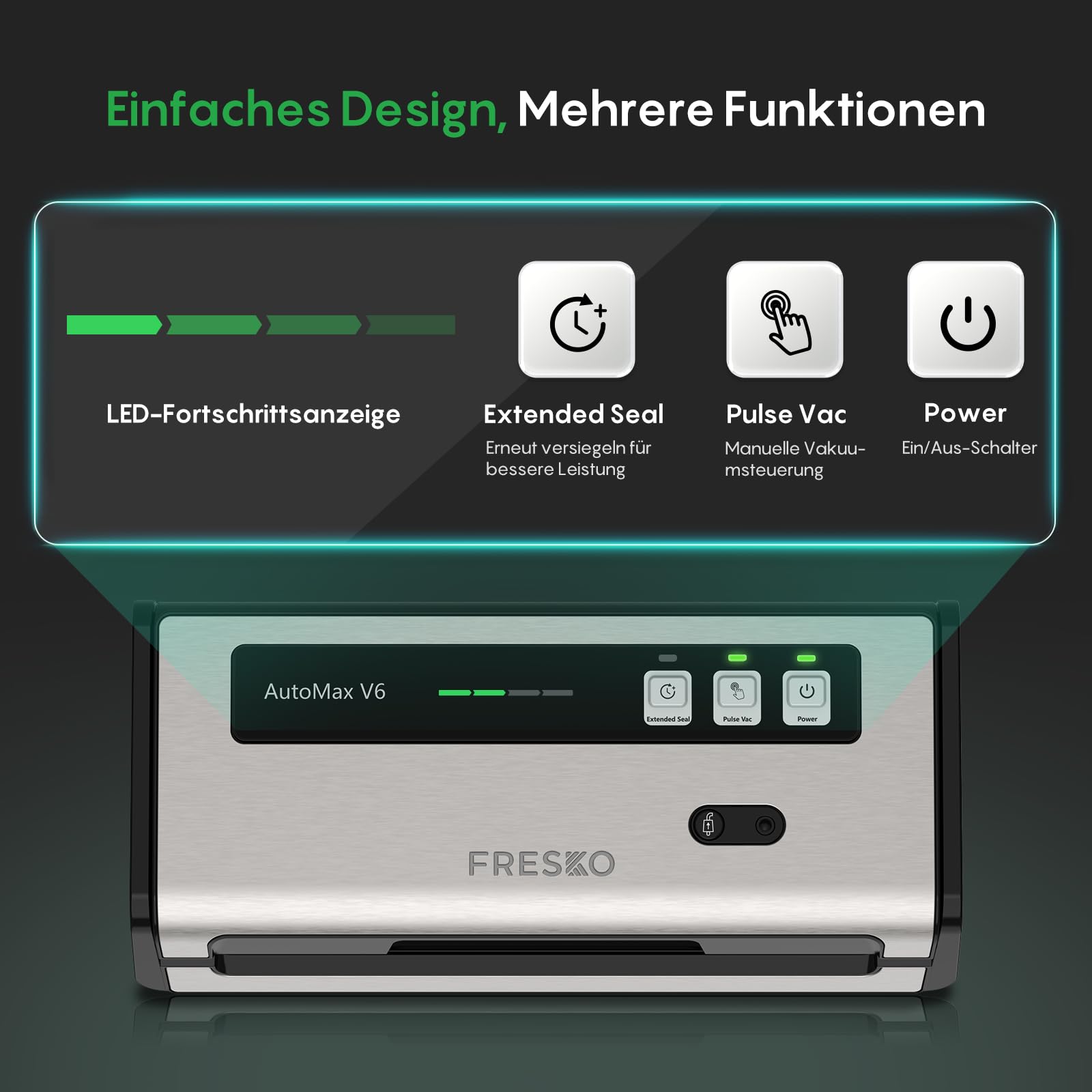 FRESKO AutoMax V6 Professional Vacuum Sealer for Food Storage - DE