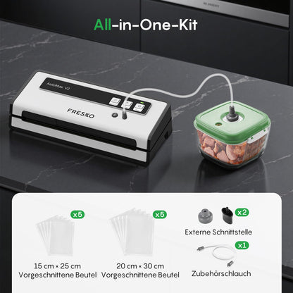 FRESKO AutoMax V2 Compact Vacuum Sealer for Food Storage - DE
